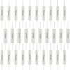 XLX 30Pcs 10W 10 Ohm 5% Cement Resistors Axial Lead Power Resistor Ceramic Cement Resistor Wire Wound Fixed Metal Full Range Resistors Kit White