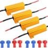 Qoope - Pack of 4-6ohm 50W Load Resistor Canbus Anti-Flashing Decoders for LED Bulb
