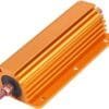 Power Aluminum Shell Wire-wound Resistor, RX24 200W 1R(1Ohm) Gold Tone Axial Lead Aluminum Housed Fixed Resistor, Powerful Heat Dissipation