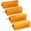 Tulead Yellow Wirewound Resistors 100W Mouted Resistor 4 Ohm Pack of 4