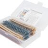 Resistors Assorted Kit, Stable Performance Long‑Term Stability 30 Values 1% Metal Film Resistor Components 600Pcs for Electronic Use